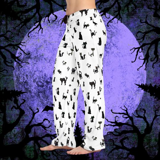 Discover Halloween Pajamas, Cat Pajamas, Pajama Pants For Women, Lounge Pants, Birthday Gift For Her Best Friend, Festive Pajamas, Comfy Pants, Cat