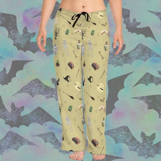 Discover Halloween Pajamas, Lounge Pants For Women Halloween Sleepover, High Waist Comfy Pj Pants, Birthday Gift For Her Bestfriend, Festive Pajamas