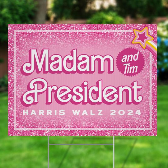 Discover Kamala Harris (and Tim!) - Yard Sign  - Harris 2024, Madame President