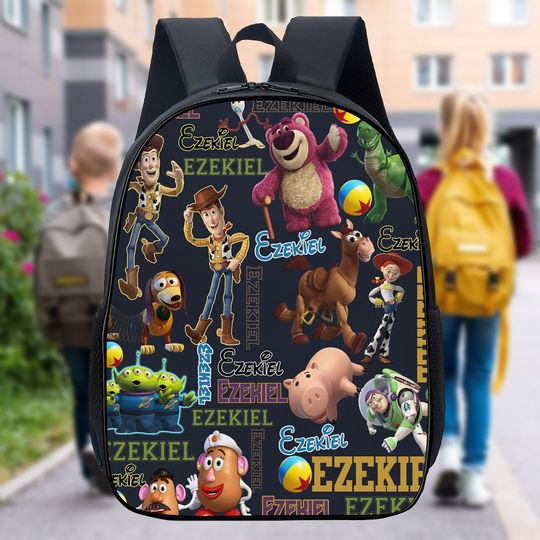 Discover Personalized Cartoon Movie Backpack, Toy Characters Lunch Bag, Magic World Drink Bottle, Toy Movie Tumbler, Back To School Gift For Kids