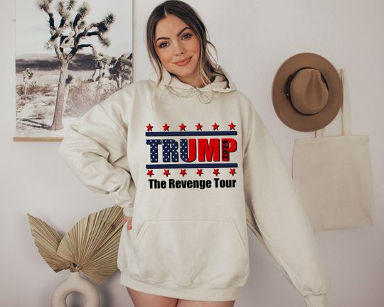 Discover Trump The Revenge Tour Hoodie, Trump 2024 Hoodie, Political Hoodie, Republicans Hoodie, Patriotic Hoodie, Republican Hoodies