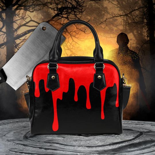 Discover Halloween Blood Purse, Horror Blood Purse, Halloween, Horror Fan Gifts, Gifts for Horror Lovers, Horror Movie Handbag, Vegan Leather Handbag