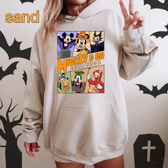 Discover Mickey and Friends Hoodie, Mickey And Co. Halloween Sweater, Disney Halloween Hoodie, Halloween Disney Mickey Mouse Hoody