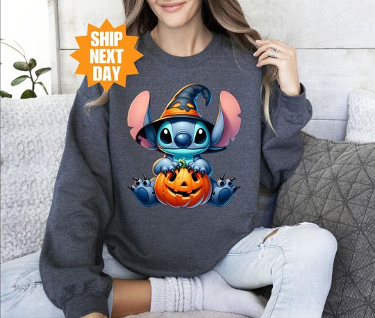 Discover Stitch Halloween Sweatshirt, Disney Halloween Sweatshirt, Halloween Sweatshirt, Disney Halloween, Stitch Sweatshirt