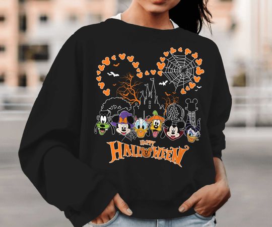 Discover Happy Halloween Disneyland sweatshirt, Disneyland Spooky shirt, Mickey not so-scary halloween party shirt, Mickey Halloween