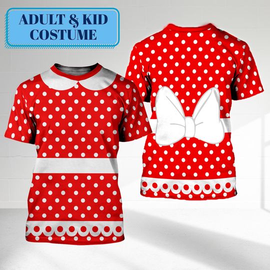 Discover Minnie 3D Costume Cosplay T-Shirt, Minnie Halloween Shirt