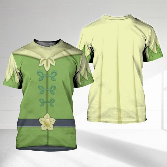 Prince Naveen Costume Shirt, Princess and the Frog Character All Over Print Shirt