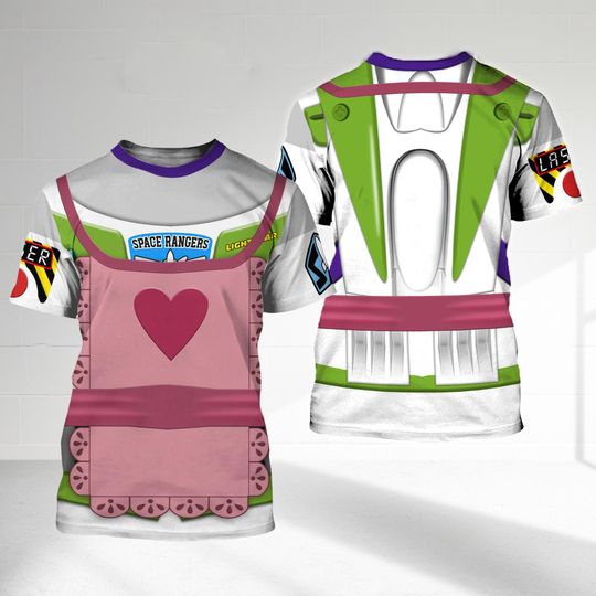 Mrs. Nesbitt 3D Costume Shirt, Buzz Lightyear Astronaut Toy Halloween 3D Shirt