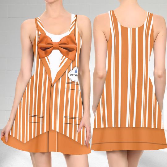The Dapper Dans Orange Skater Dress, The Dapper Dans Cast Member Skater Dress, Dapper Dans Orange Dress, Cast Member Dress Gift