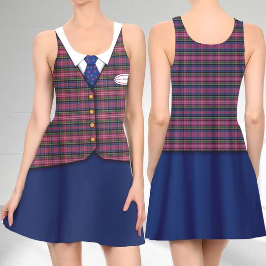 Cast Member 3D Cosplay Costume Skater Dress, Amusement Park And Dress, Cast Member Mom Daughter Dress, Cast Member Dress Gift