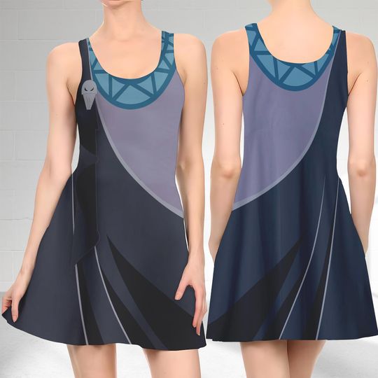 Hades Hercules 3D Cosplay Costume Skater Dress, Hercules Movie And Dress, Hades Hercules Mom Daughter Dress, Hades Hercules Dress Gift