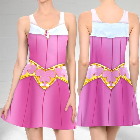 Aurora Princess 3D T-shirt, Sleeping Beauty All Over Print Shirt And Dress, Sleeping Princess Mom Daughter Dress, Aurora Princess Dress