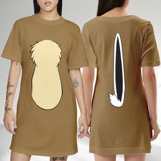Chip Squirrel T-Shirt Dress, Chip'n Dale Rescue Rangers T-Shirt Dress, Chip Squirrel Dress, Chip Rescue Rangers Dress Gift, Gift For Mom