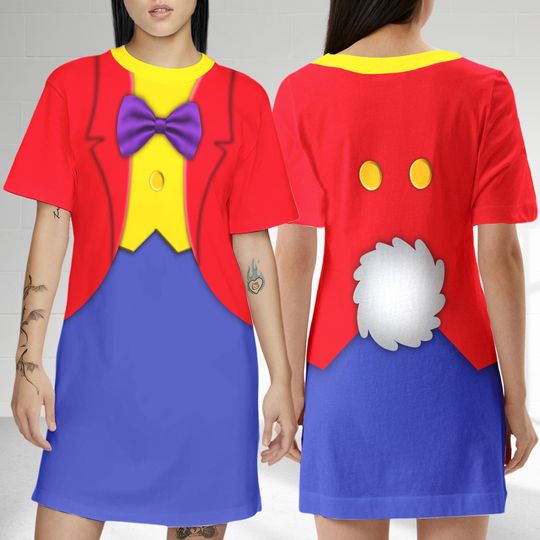 White Rabbit Dress T-shirt, Alice In Wonderland Dress, White Rabbit Character Alice In Wonderland Dress, Alice In Wonderland Dress Gift