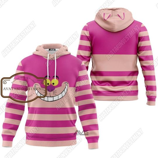 Halloween Cheshire Cat Cosplay Hoodie, Cheshire Cat Hoodie, Cheshire Cat Costume T-shirt, Gift For Her, Cheshire Cat Costume Hoodie