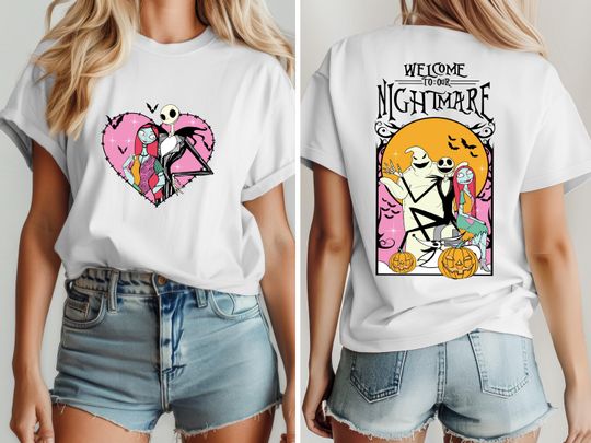 Discover Welcome To Our Nightmare Shirt, Halloween Nightmare On Street Shirt,  Disney Halloween Shirt, Jack Skellington and Sally Halloween Shirt