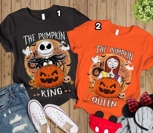 Jack And Sally Couple Shirts, The Nightmare Before Christmas Shirt, Disneyland Halloween Family Shirt, Spooky Shirt, Halloween Party