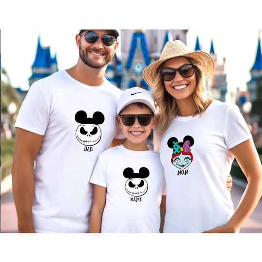 Disney Mom and Dad Shirt, Jack and Sally Halloween Shirt, Disney Family Shirts, Halloween Couple Shirt, Disney Halloween Matching Shirt
