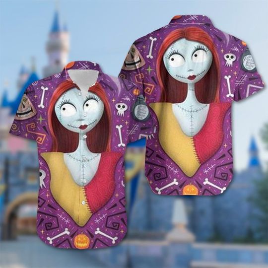 Sally Halloween Hawaii Shirt, The Nightmare Before Christmas Hawaiian Shirt, Jack Skellington T-Shirt, Sally Horror Character Shirt