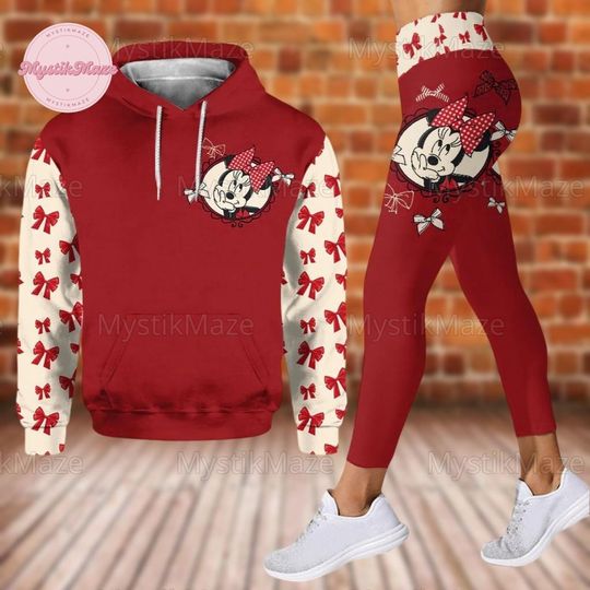 Personalized Minnie Hoodie Legging, Minnie Mouse Hoodie, Disney Trip Shirt, Minnie 3D Hoodie, Halloween Disney Shirt