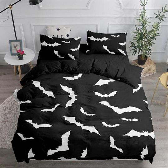 Discover Bats halloween Bedding Set | Halloween Bedding Set | Halloween Gift