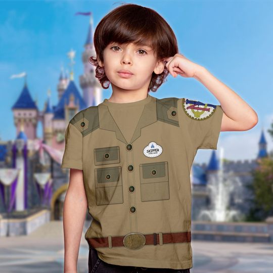 Discover Jungle Skipper Suit Cosplay Costume 3D Shirt, Cast Member Movie Character Cosplay Men Tee