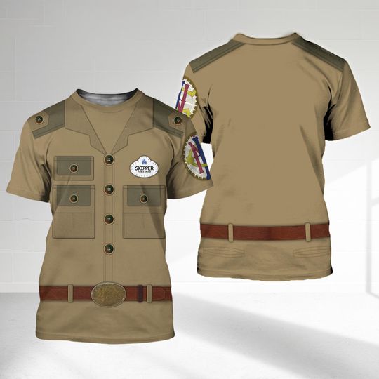 Discover Jungle Skipper Suit Cosplay Costume 3D Shirt, American Movie Character Cosplay Men Tee