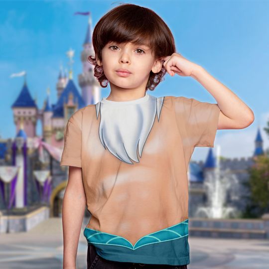 King Triton Costume Cosplay 3D T-Shirt, The Little Mermaid Dad Costume Shirt