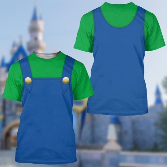 Discover Green Blue Game Men Costume Shirt, Halloween Costume For Family Group T shirt