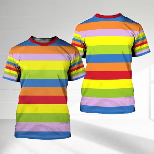 Discover Inside Out 2 3D T-Shirt, Riley Rainbow All Over Print Shirt