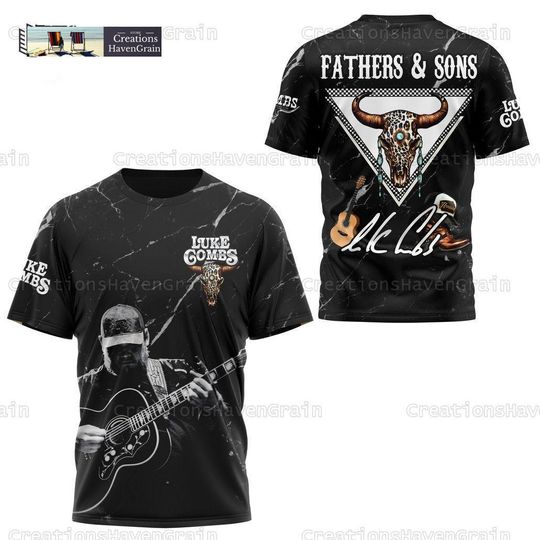 Lukee Comb 3D T-Shirt, Luke Fathers & Sons Shirt, Country Concert 2024 Unisex Shirt