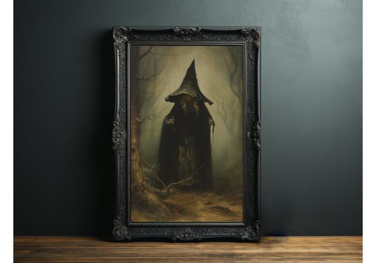Vintage Witch Print | Spooky Poster | Halloween Poster | Witch Poster