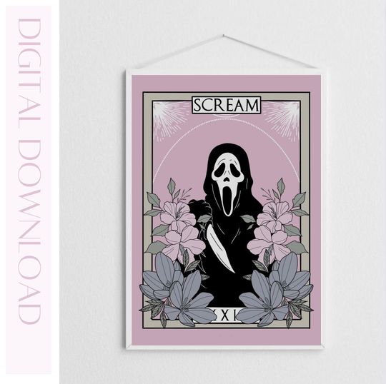 Discover DIGITAL DOWNLOAD, Scream Print, Cult Classic Print, Halloween Poster