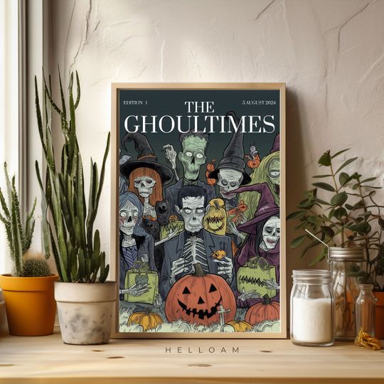 Discover halloween prints, halloween decor, halloween art print, trendy halloween wall art