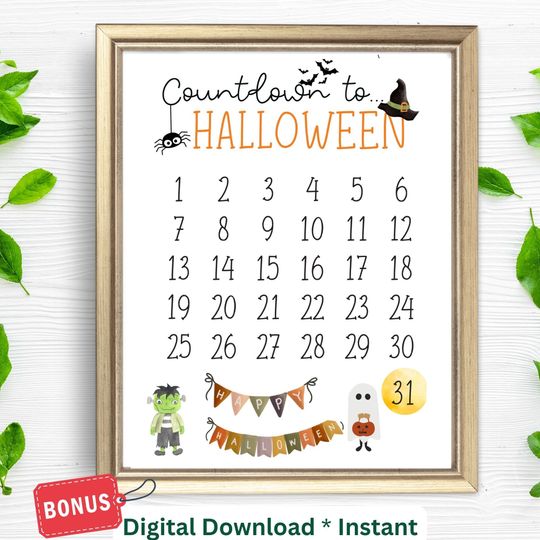 Discover Halloween Countdown Sign| Fall Classroom Decor| Halloween Advent Calendar