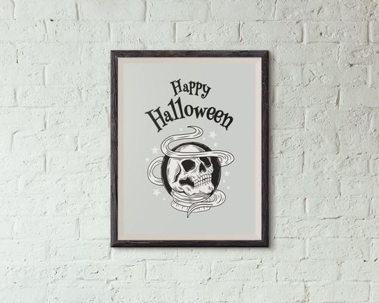 Discover Halloween Printable wall art | Happy Halloween Decor | Halloween decor | Halloween Poster