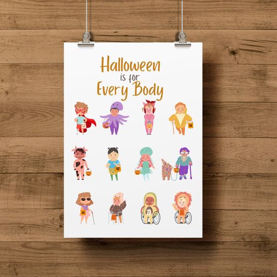 Discover Disability Pride Halloween Poster - Halloween is for Every Body Poster