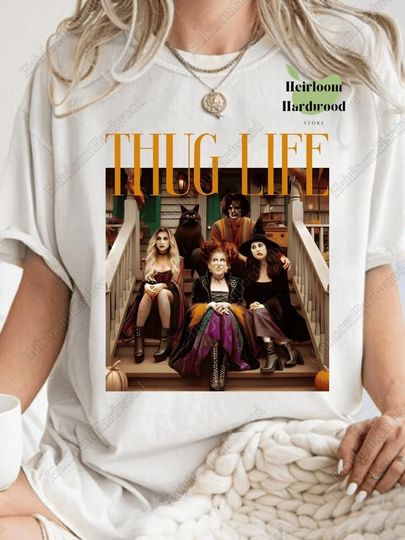 Halloween Thug Life Disney Witches Shirt, Hocus Pocus Shirt, Retro Movie Tee, Halloween Bad Witches Shirt, Sanderson Sisters Shirt