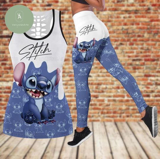 Halloween Stitch Tank Top Legging, Lilo And Stitch Shirt, Disney Trip Shirt, Stitch Womens Leggings, Stitch Merch, Disney Birthday Gift
