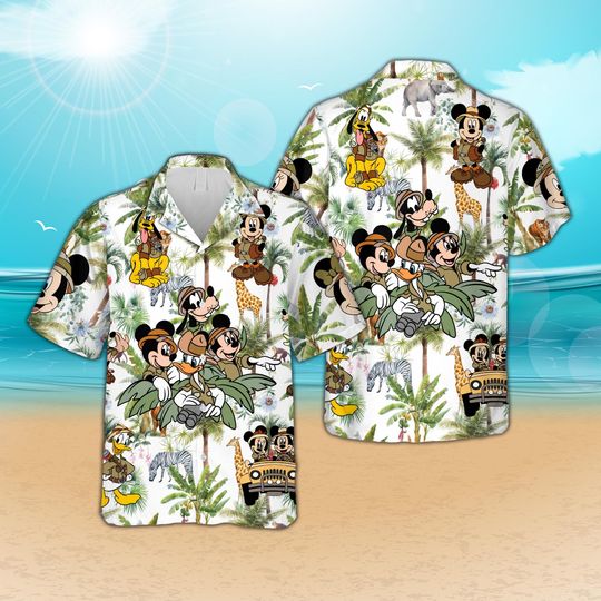 Ddisney Animal Kingdom Hawaiian Shirt,Mickey And Friends Safari Vacation Matching Shirt Disneyy Family Trip WDW Outfit For Fans Kid Boy Girl