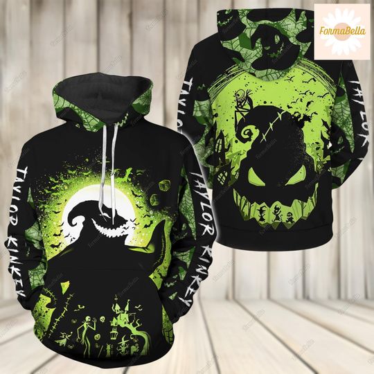 Halloween Custom Oogie Boogie Hoodie, Nightmare Before Christmas Shirt, Horror Characters Hoodie, Jack And Sally, Disney Halloween 2024