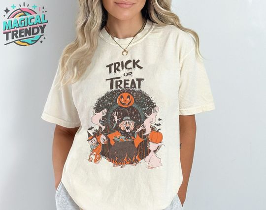 Discover Huey Dewey Louie Duck Witch Hazel Trick Or Treat Shirt, Disney Trick Or Treat Halloween Tshirt, Disney Spooky Season, The Magic Kingdom