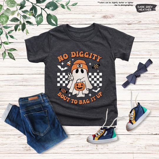 Discover No Diggity Bout To Bag It Up Shirt, Halloween Kids Shirt, Cute Halloween Shirt, Toddler Halloween Shirt, Kids Halloween Gift, Halloween Tee