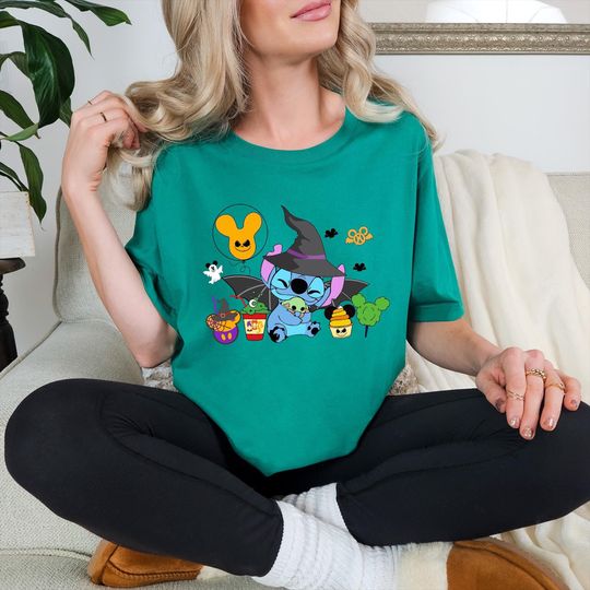 Discover Halloween Stitch Trick Or Treat Shirt, Disney Halloween Sweatshirt, Disneyland T-Shirt, Halloween Stitch Tee, Stitch Horror Halloween Gift