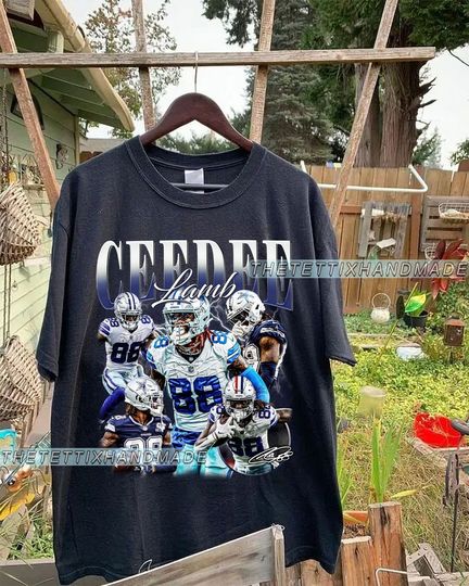 Vintage 90s Graphic Style CeeDee Lamb T-Shirt, CeeDee Lamb Shirt, Dallas Football Shirt, Vintage Sport Shirt