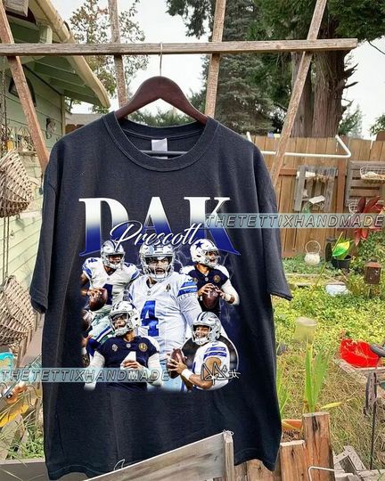 Vintage Dak Prescott T-Shirt, Dak Prescott shirt, Vintage Sport Tee, Retro American Football Bootleg Gift