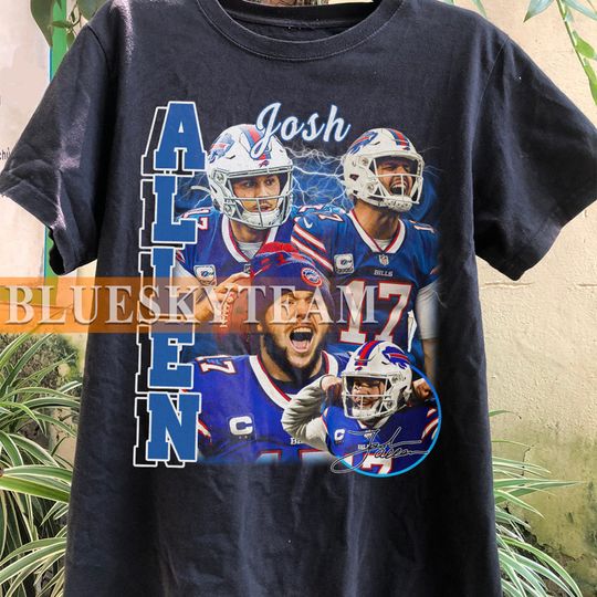Vintage Josh Allen Shirt, Football shirt, Classic 90s Graphic Tee, Unisex, Vintage Bootleg, Best Gift