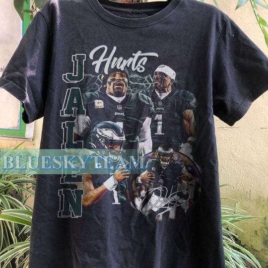 Jalen Hurts Vintage 90s Shirt, Jalen Hurts Shirt, Quarterback Homage Retro Classic Graphic Tee Bootleg Best Seller Unisex Sport