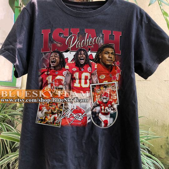 Discover Vintage 90s Graphic Style Isiah Pacheco T-Shirt, Isiah Pacheco shirt, Vintage Sport Tee,Retro American Football Bootleg Best Gift