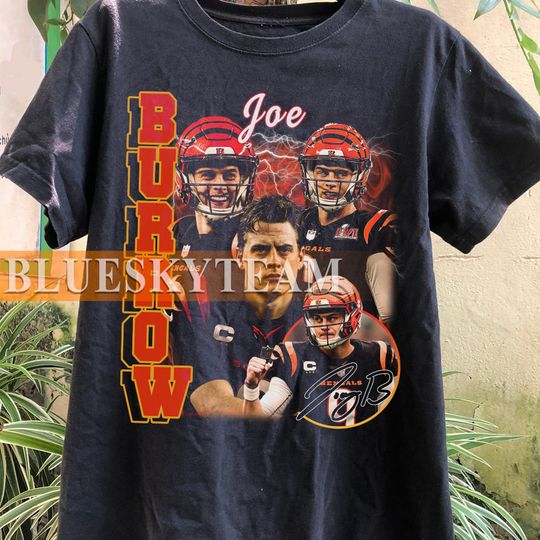 Discover Vintage Joe Burrow Shirt, Football shirt, Classic 90s Graphic Tee, Unisex, Vintage Bootleg, Best Gift Ever